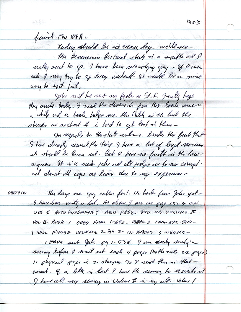 Dr John WorldPeace 2008 Prison Journal